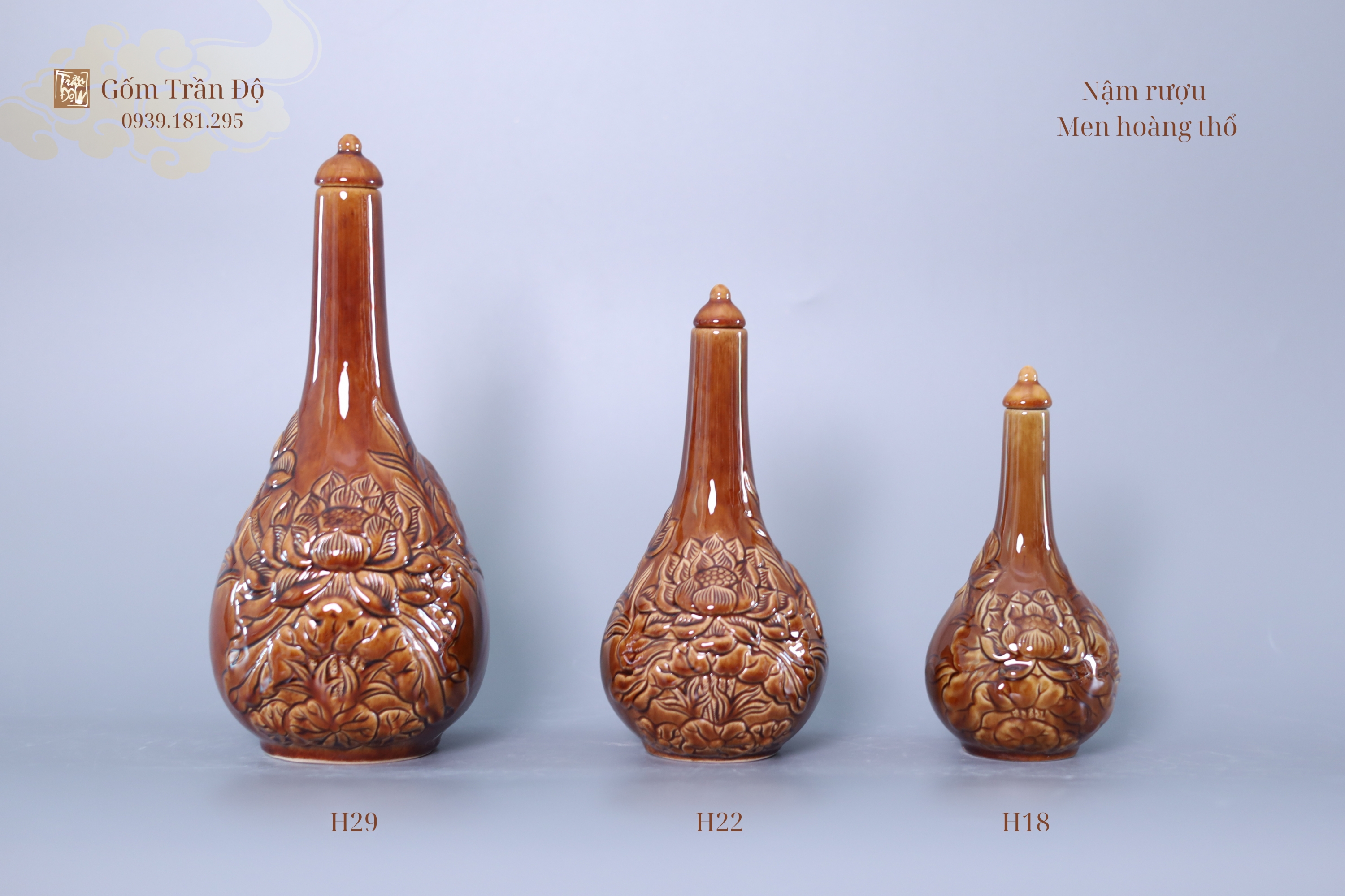 Nậm rượu Men Hoàng Thổ